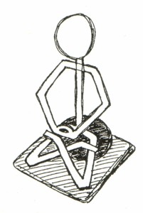 Crossing the legs in zazen